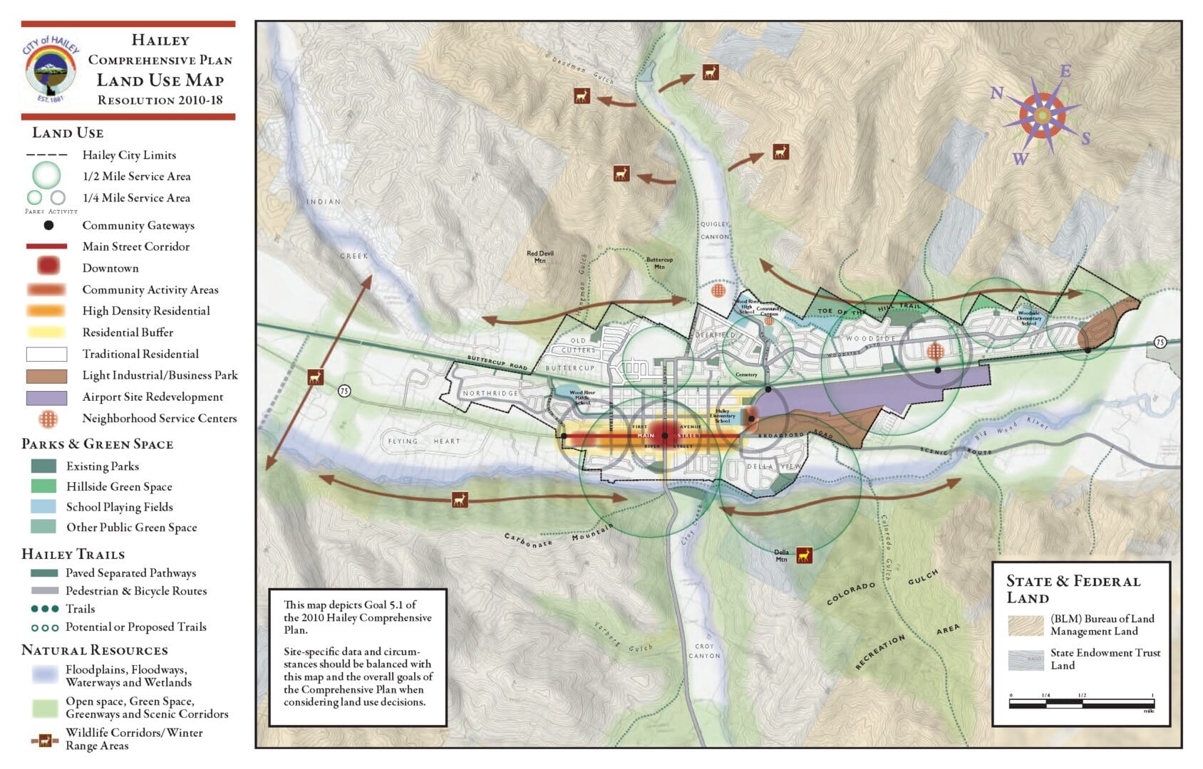 Hailey comprehensive plan land use map