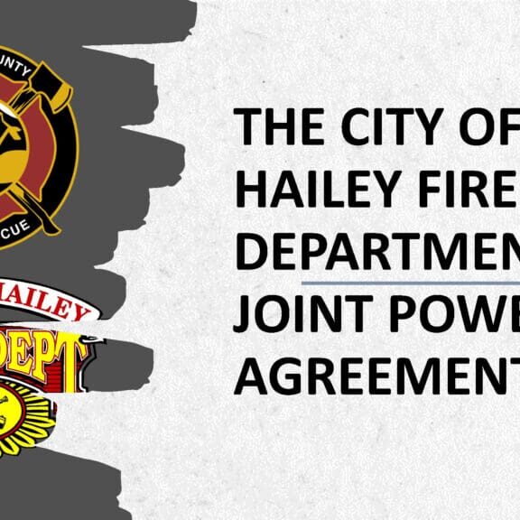 Hailey Fire Department joint powers agreement slide
